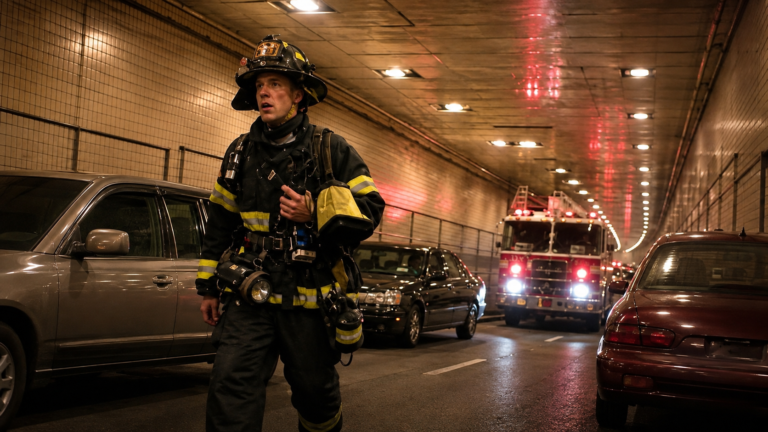 Gary Box final photograph inside the Brooklyn-Battery Tunnel on 9/11