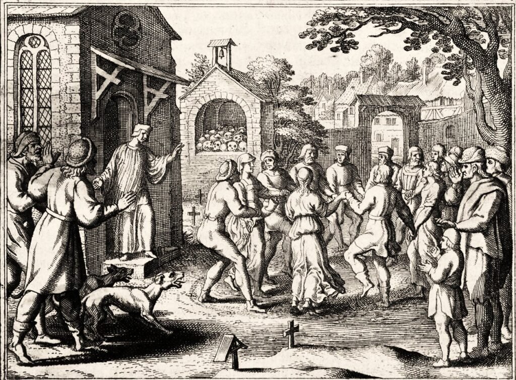 Illustration of the Dancing Plague of 1518