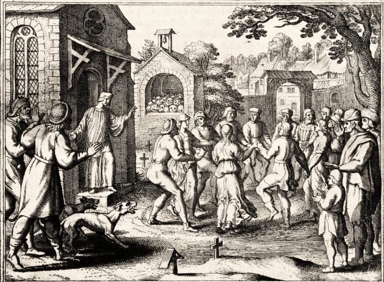 Illustration of the Dancing Plague of 1518