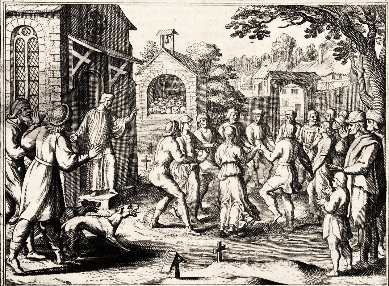 Illustration of the Dancing Plague of 1518